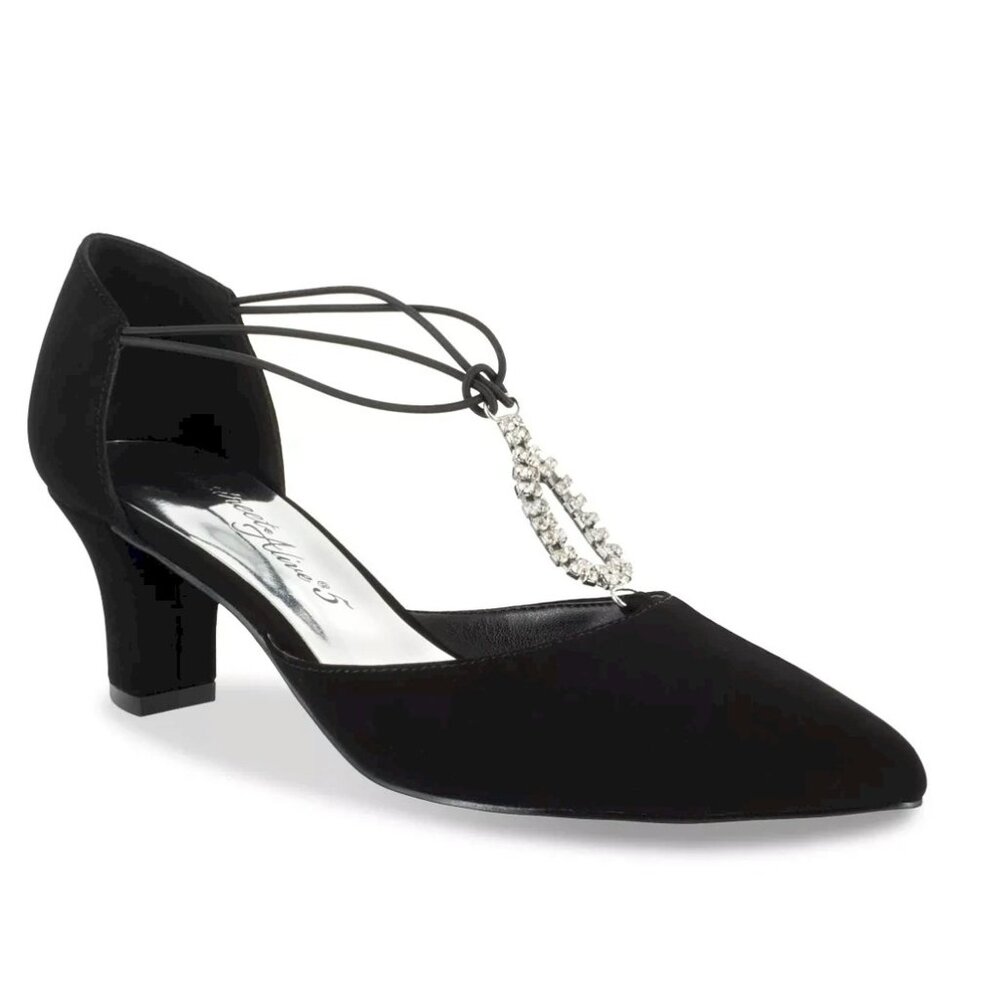 Black Suede Pointed Toe Easy Street Moonlight Pump Size 10N New in Box